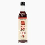 Red Boat Fish Sauce | Premium 40°N Fish Sauce made with just 2 ingredients in Vietnam | Keto, Paleo & Whole 30 | Gluten and Sugar free | 17 fl oz