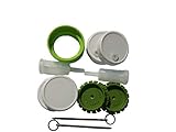 2 Pickle Pusher Small Batch Fermentation Kits. Complete with Airlock and Weight-Replacement. BPA Free. Holds 25X More Than Fermenting Weights. Fits Widemouth Mason Jars Not Included