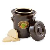 TSM Products Harvest Fiesta Fermentation Pot with Stone Weight, 5-Liter