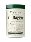 Great Lakes Wellness Collagen Peptides Powder for Skin, Hair, Nails, Joints & Digestion - Unflavored - Quick Dissolve Hydrolyzed, Non-GMO, Keto, Kosher - 16oz - Packaging May Vary