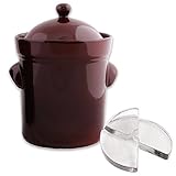 Stone Creek Trading Fermenting Crock 10 Liter with Glass Weights