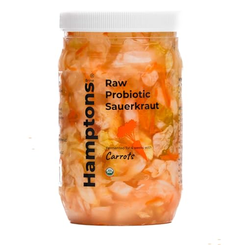 Sauerkraut Classic: raw fermented organic kraut, unpasteurized, live probiotics, dairy and gluten-free