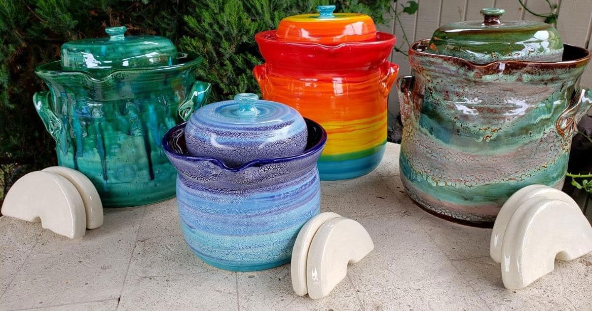 Korean Clay w/Lid Pottery Pot Jar ONGGI Hangari for Fermenting